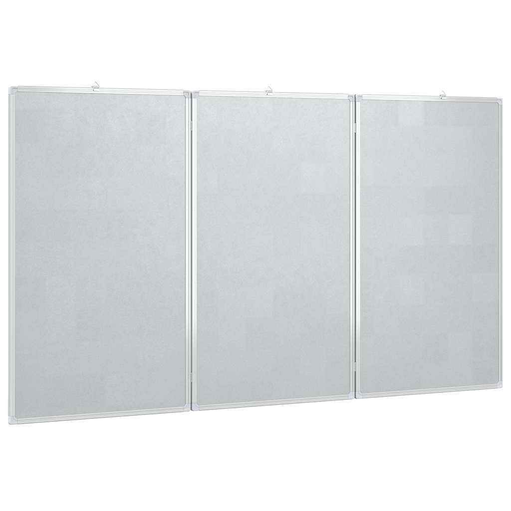 Tableau blanc magnétique pliable 180x100x1,7 cm aluminium
