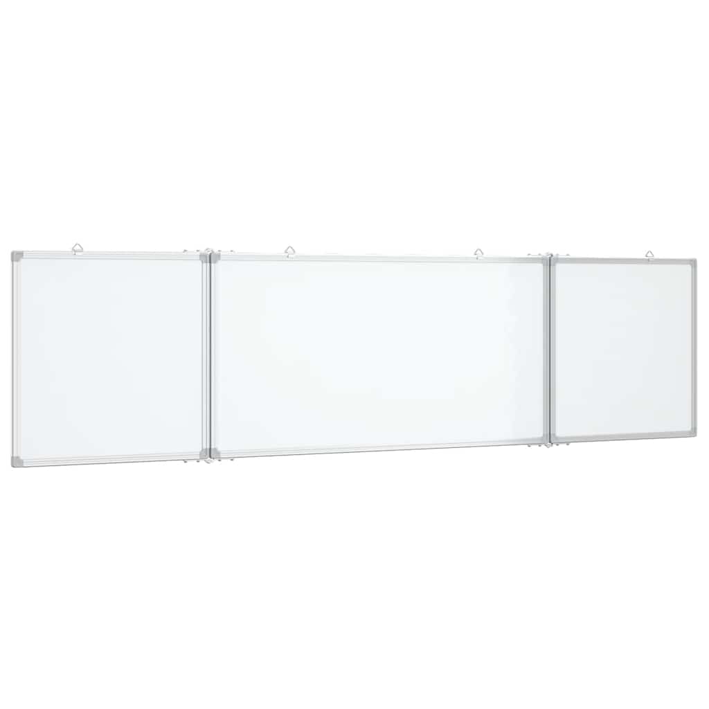 Tableau blanc magnétique pliable 160x40x1,7 cm Aluminium