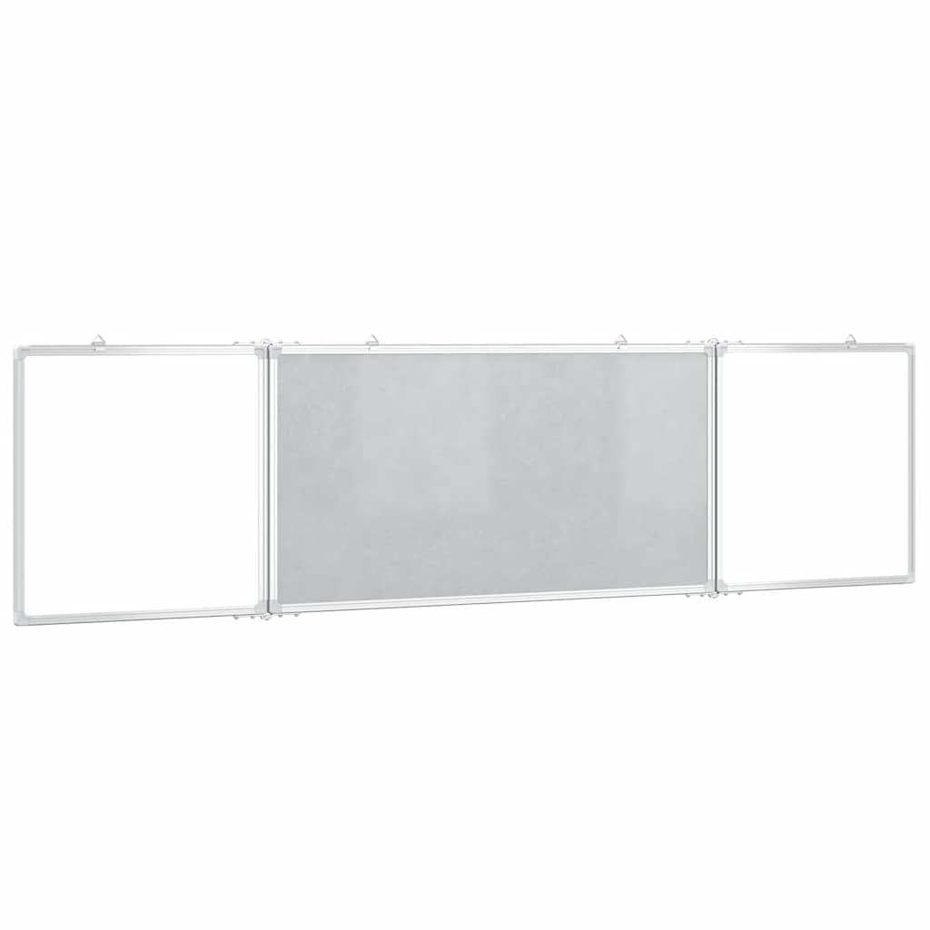 Tableau blanc magnétique pliable 160x40x1,7 cm Aluminium