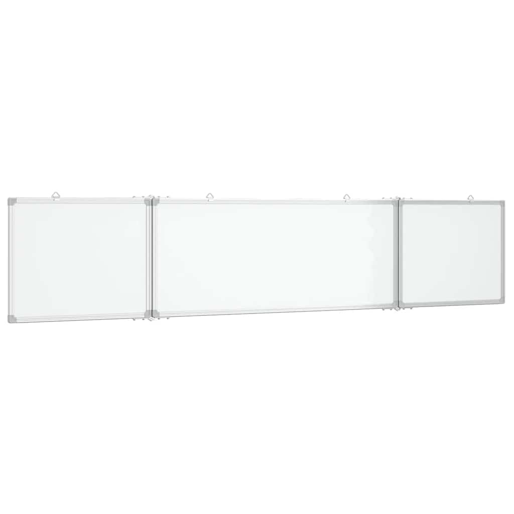 Magnetic Whiteboard Foldable 200x40x1.7 cm Aluminum