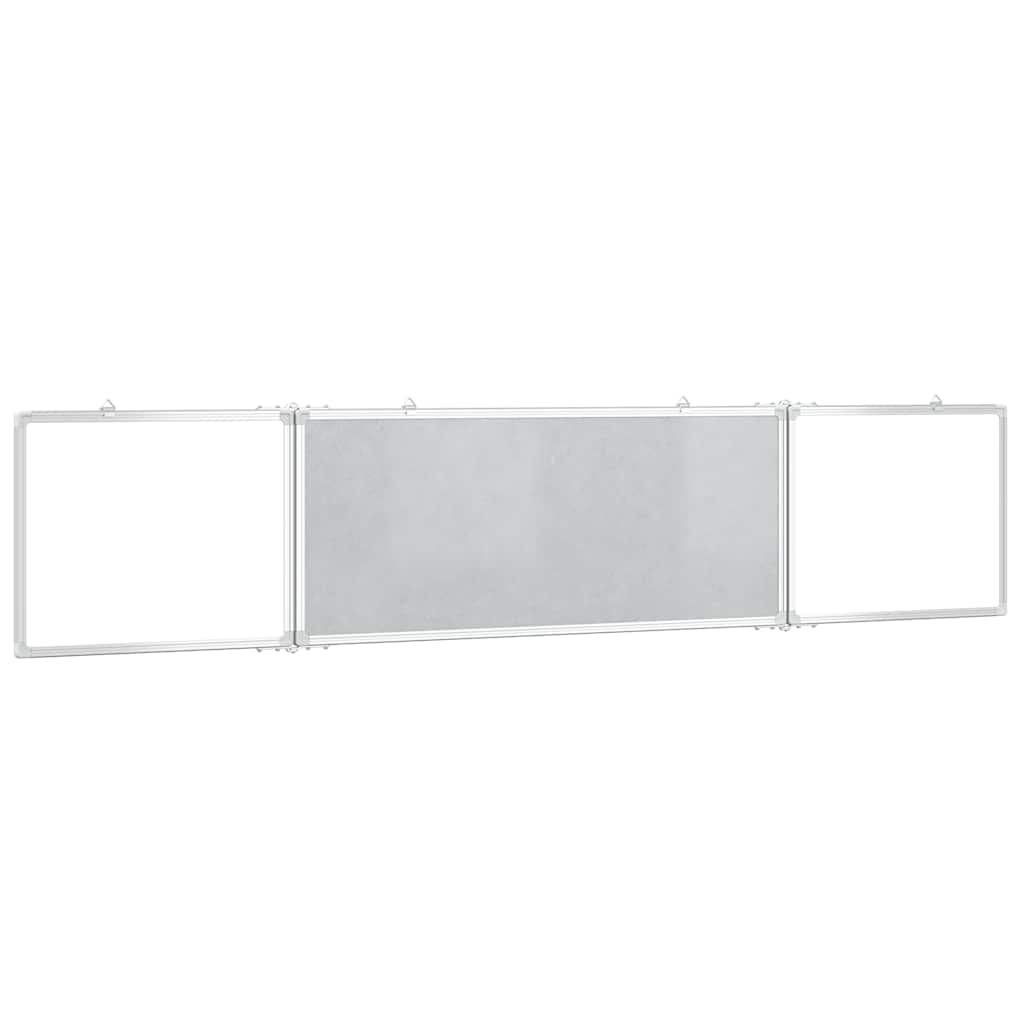Magnetic Whiteboard Foldable 200x40x1.7 cm Aluminum