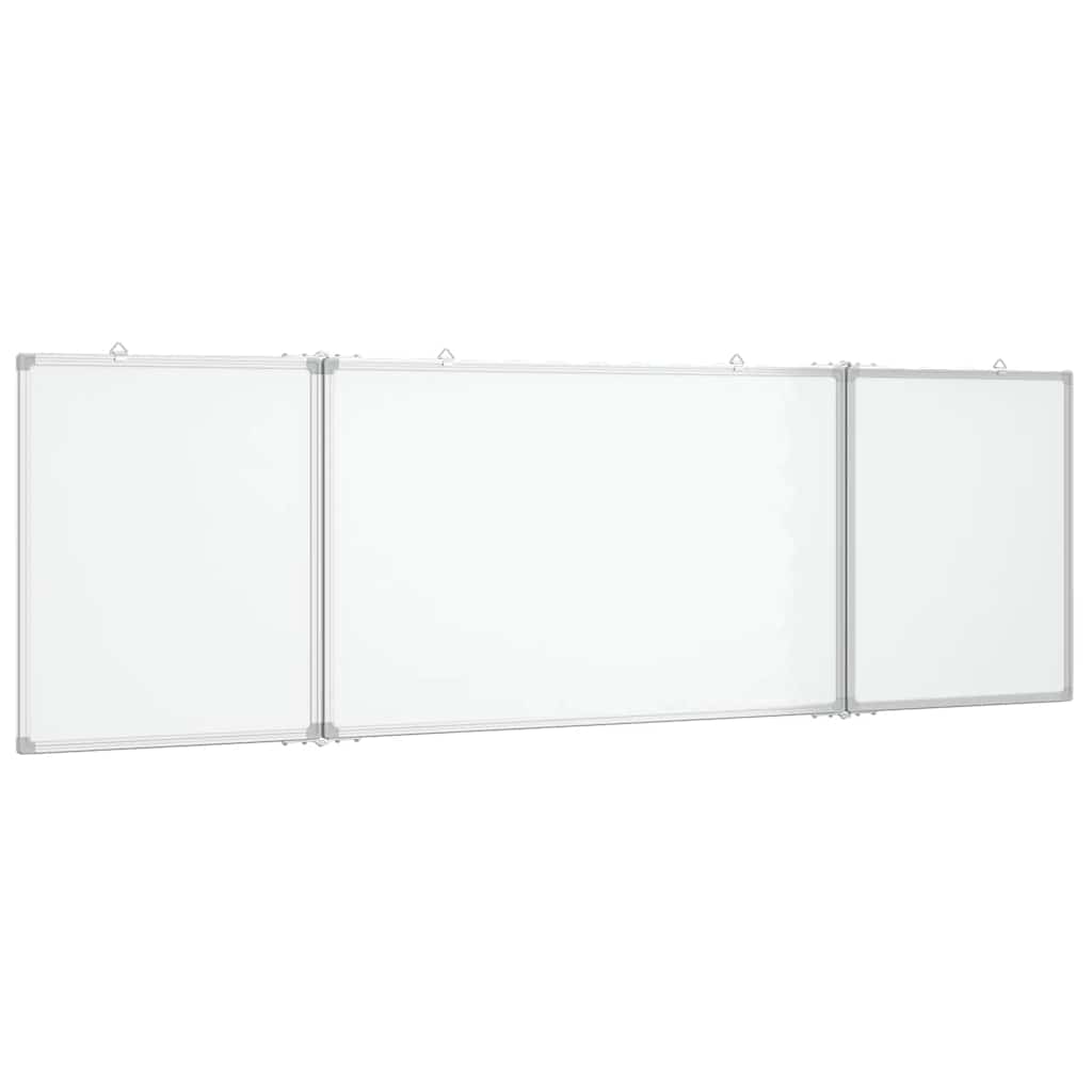 Tableau blanc magnétique pliant 160x50x1,7 cm aluminium