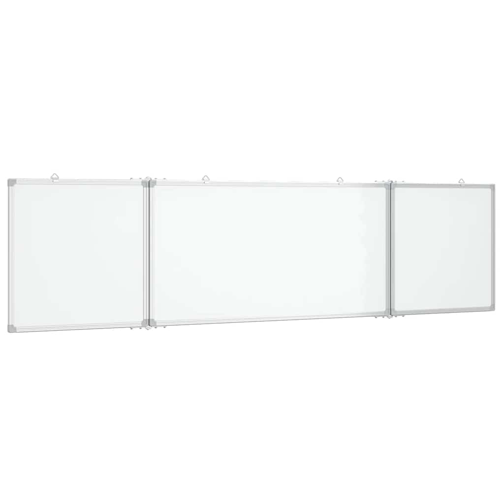 Tableau blanc magnétique pliable 200x50x1,7 cm Aluminium
