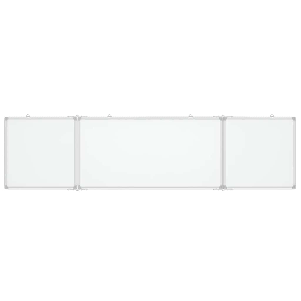 Tableau blanc magnétique pliable 200x50x1,7 cm Aluminium