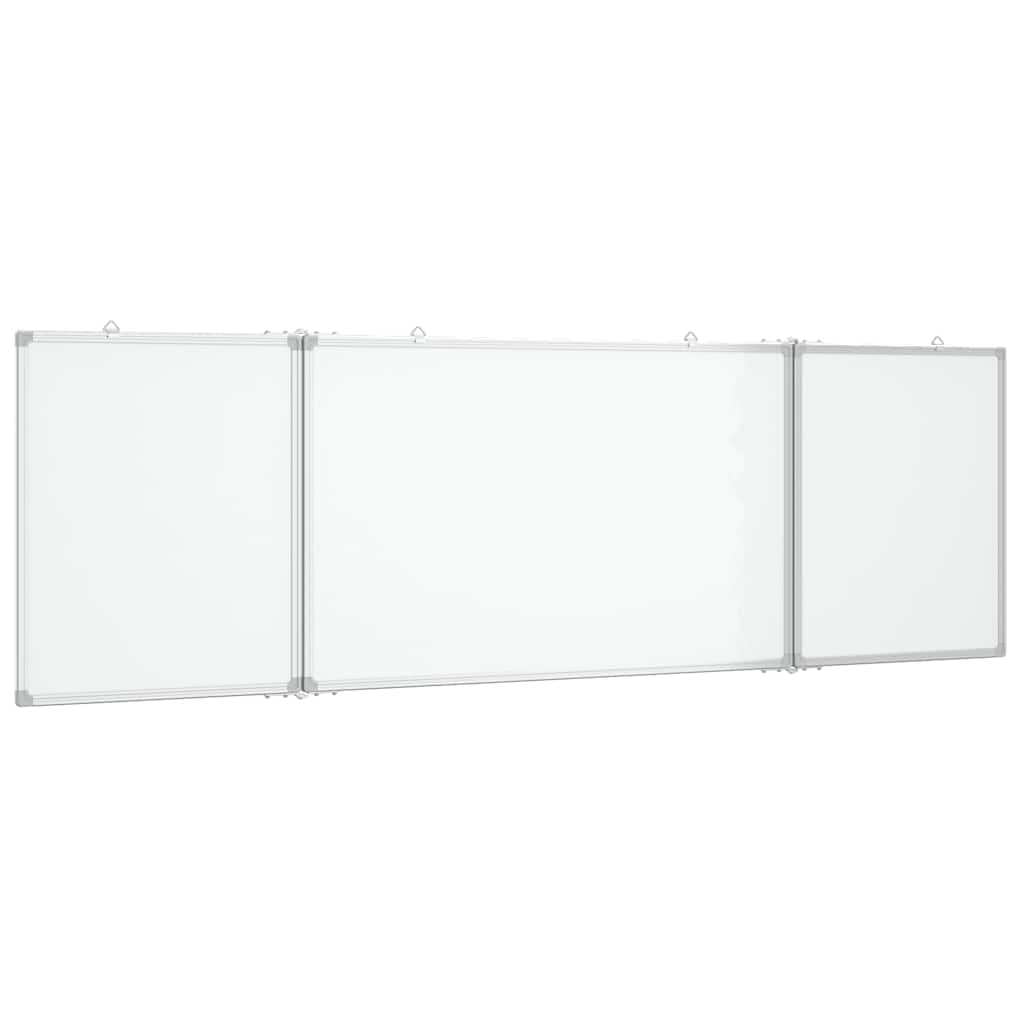 Tableau blanc magnétique pliable 160x60x1,7 cm Aluminium