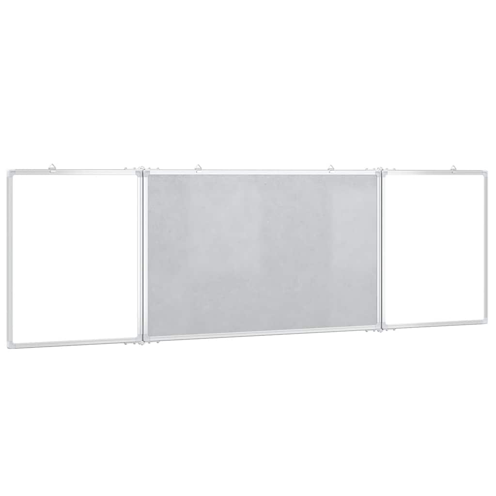 Tableau blanc magnétique pliable 160x60x1,7 cm Aluminium