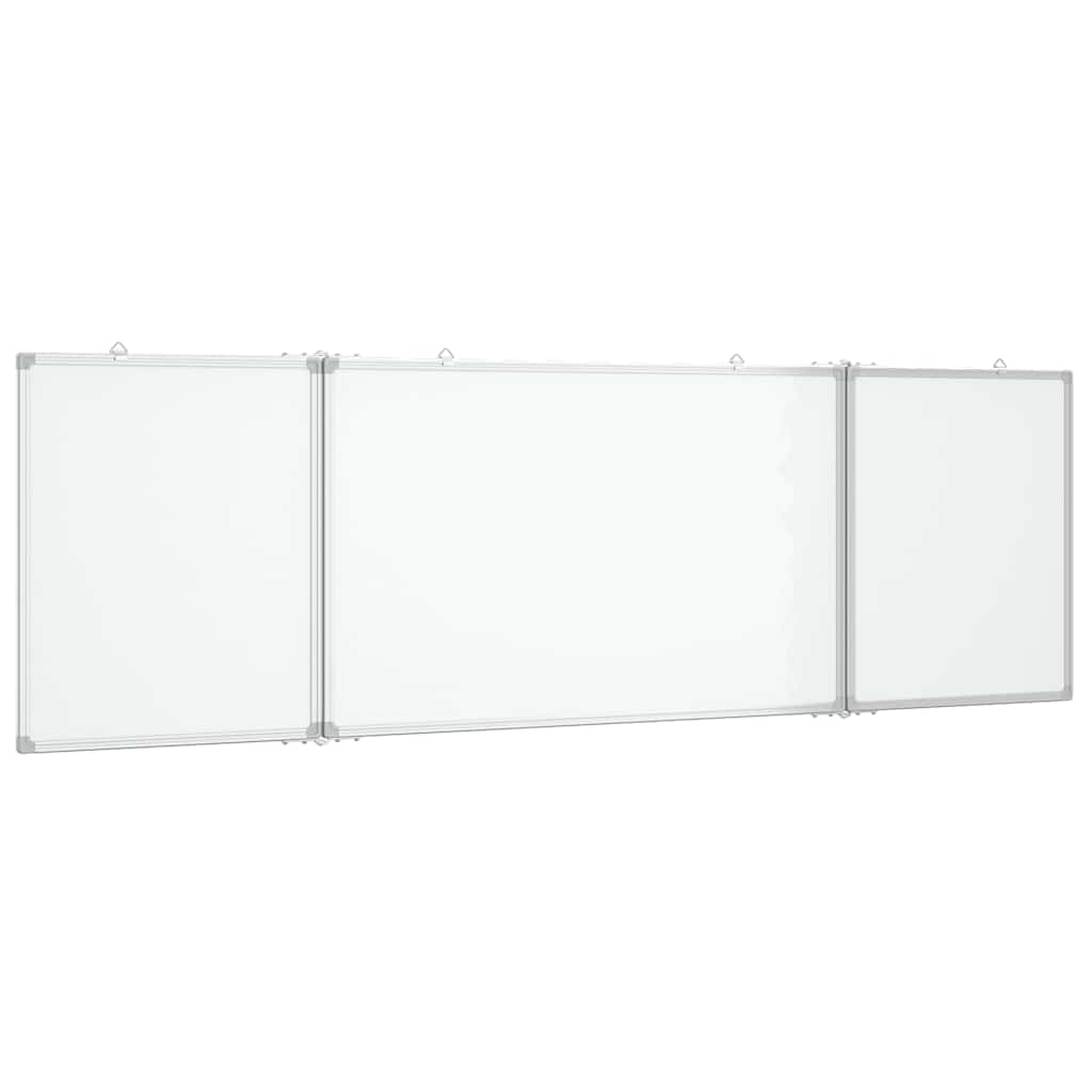 Magnetic Whiteboard Foldable 200x60x1.7 cm Aluminum