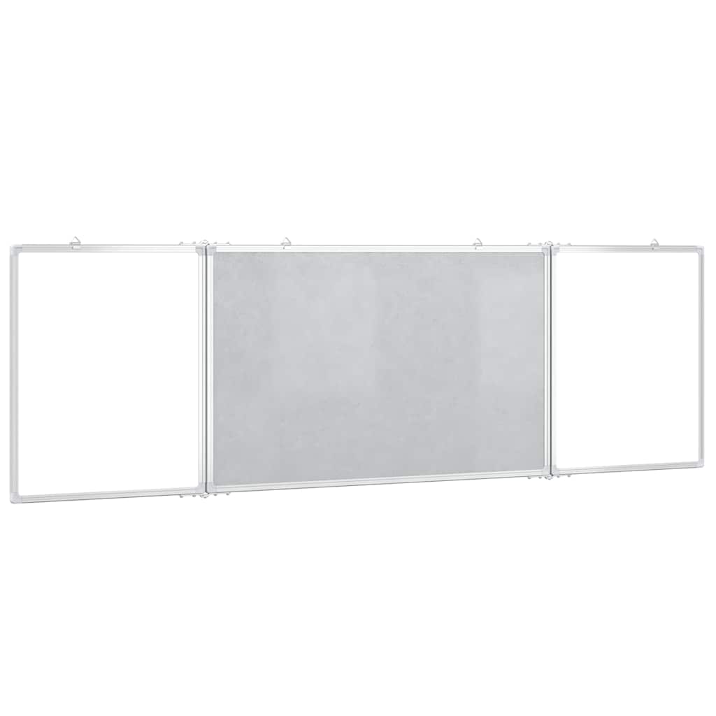 Magnetic Whiteboard Foldable 200x60x1.7 cm Aluminum