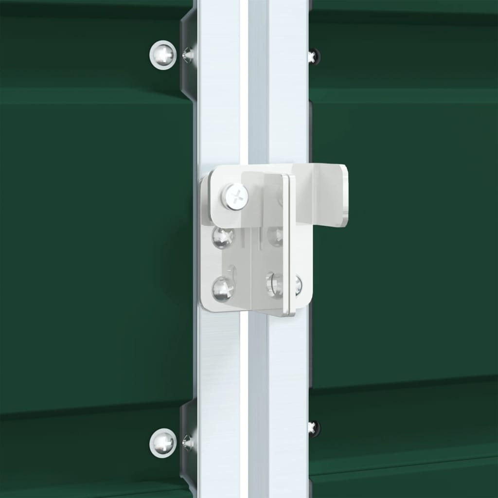 Wheelie Bin Storage for 3 Bins, Green, 216x81x115 cm, Steel