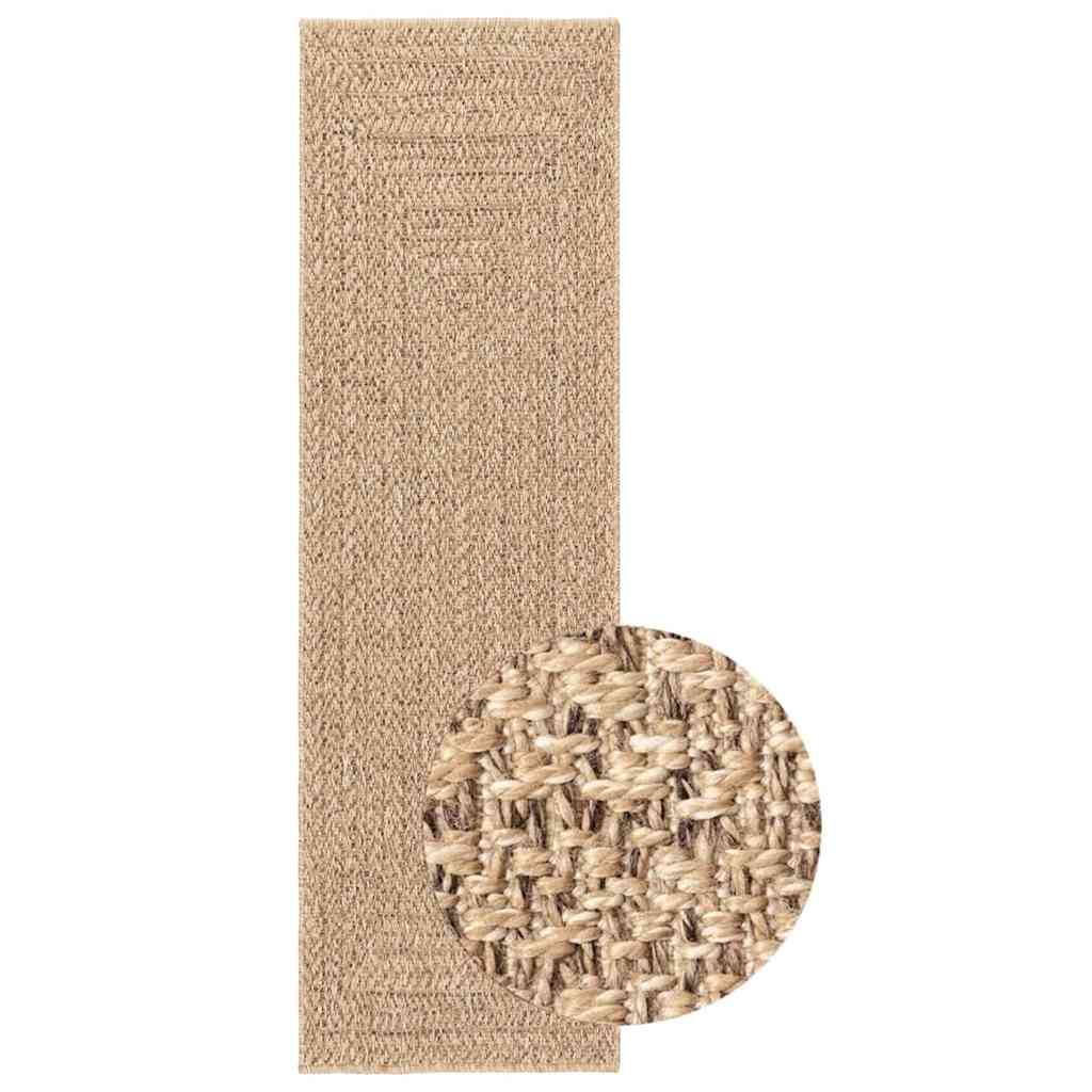 Tapis ZIZUR 80x250 cm Aspect jute Intérieur et extérieur