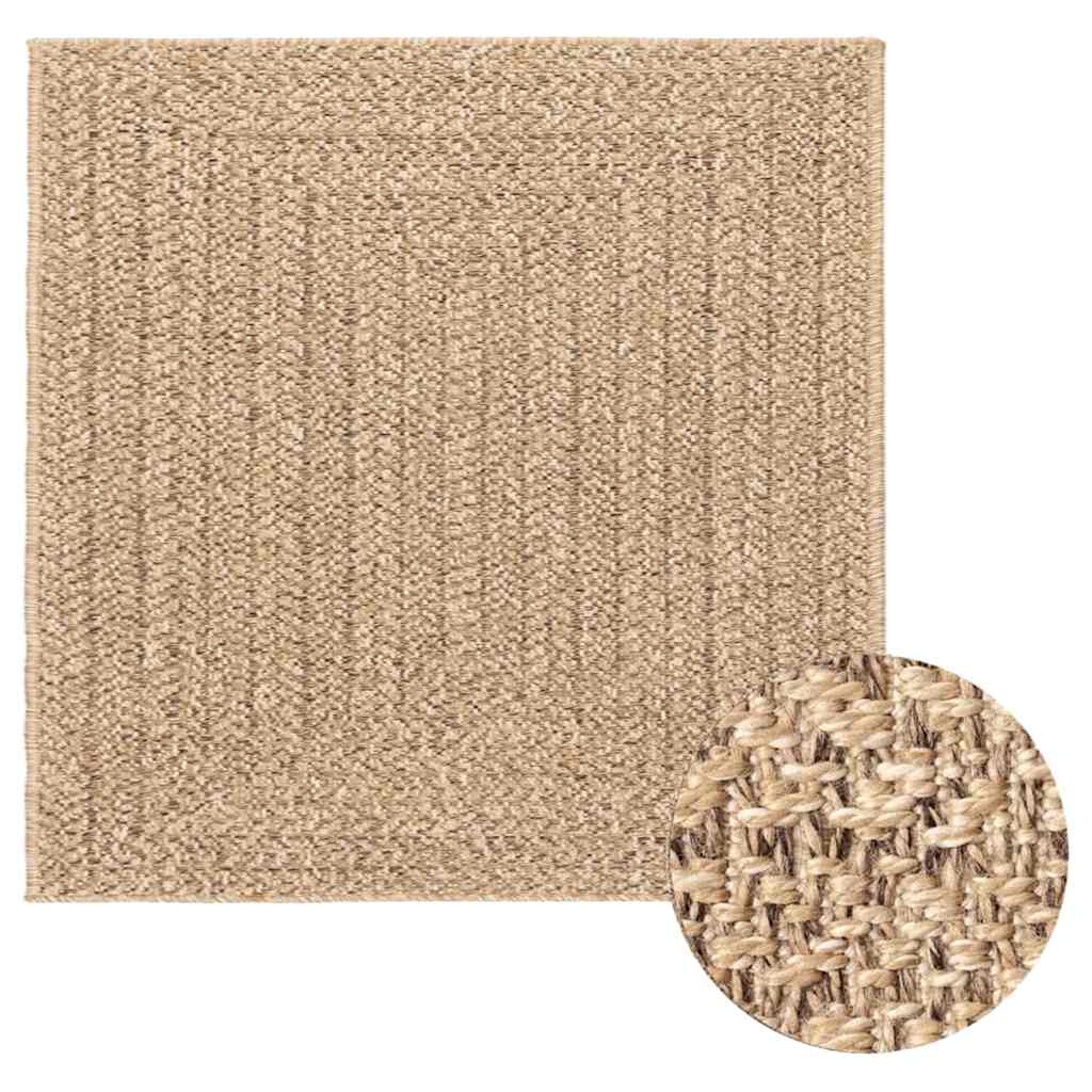 Tapis ZIZUR 120x120 cm aspect jute Intérieur et extérieur