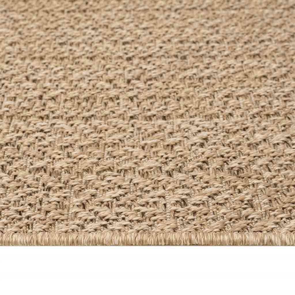 Tapis ZIZUR 120x120 cm aspect jute Intérieur et extérieur