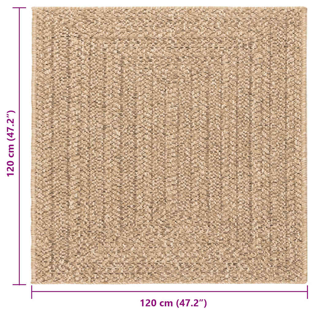Tapis ZIZUR 120x120 cm aspect jute Intérieur et extérieur