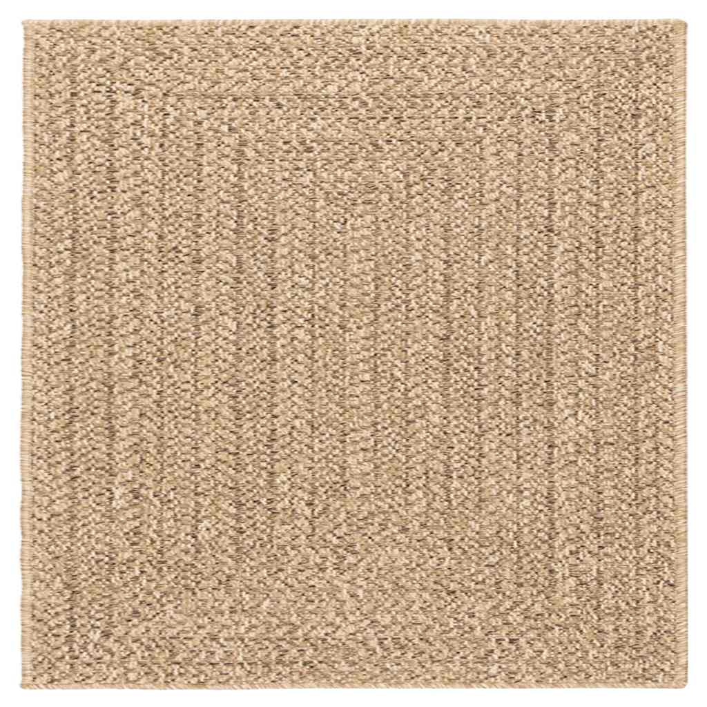 Tapis ZIZUR 240x240 cm Aspect jute Intérieur et extérieur