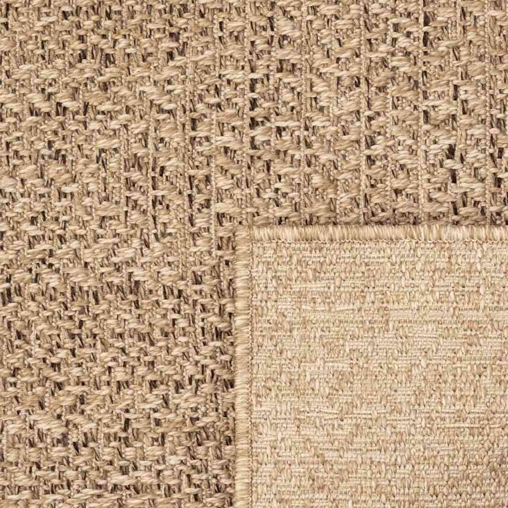 Tapis ZIZUR 240x240 cm Aspect jute Intérieur et extérieur