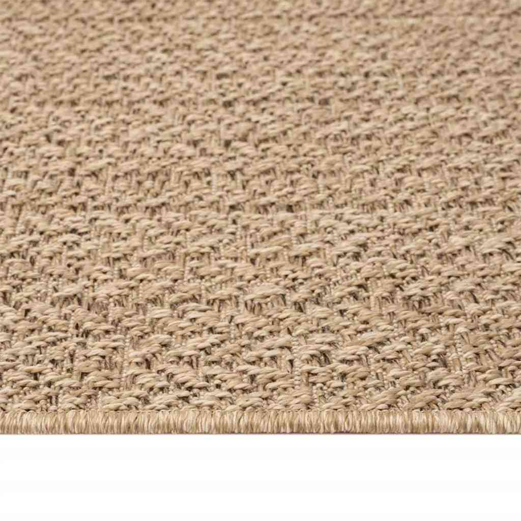 Tapis ZIZUR 240x240 cm Aspect jute Intérieur et extérieur