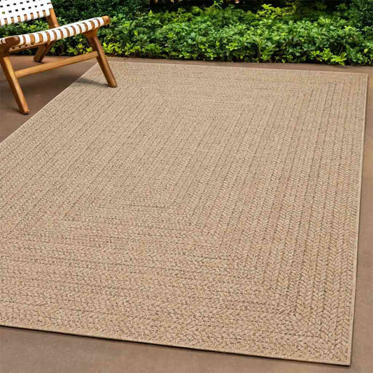 Teppich ZIZUR 240x340 cm Jute-Optik Indoor und Outdoor