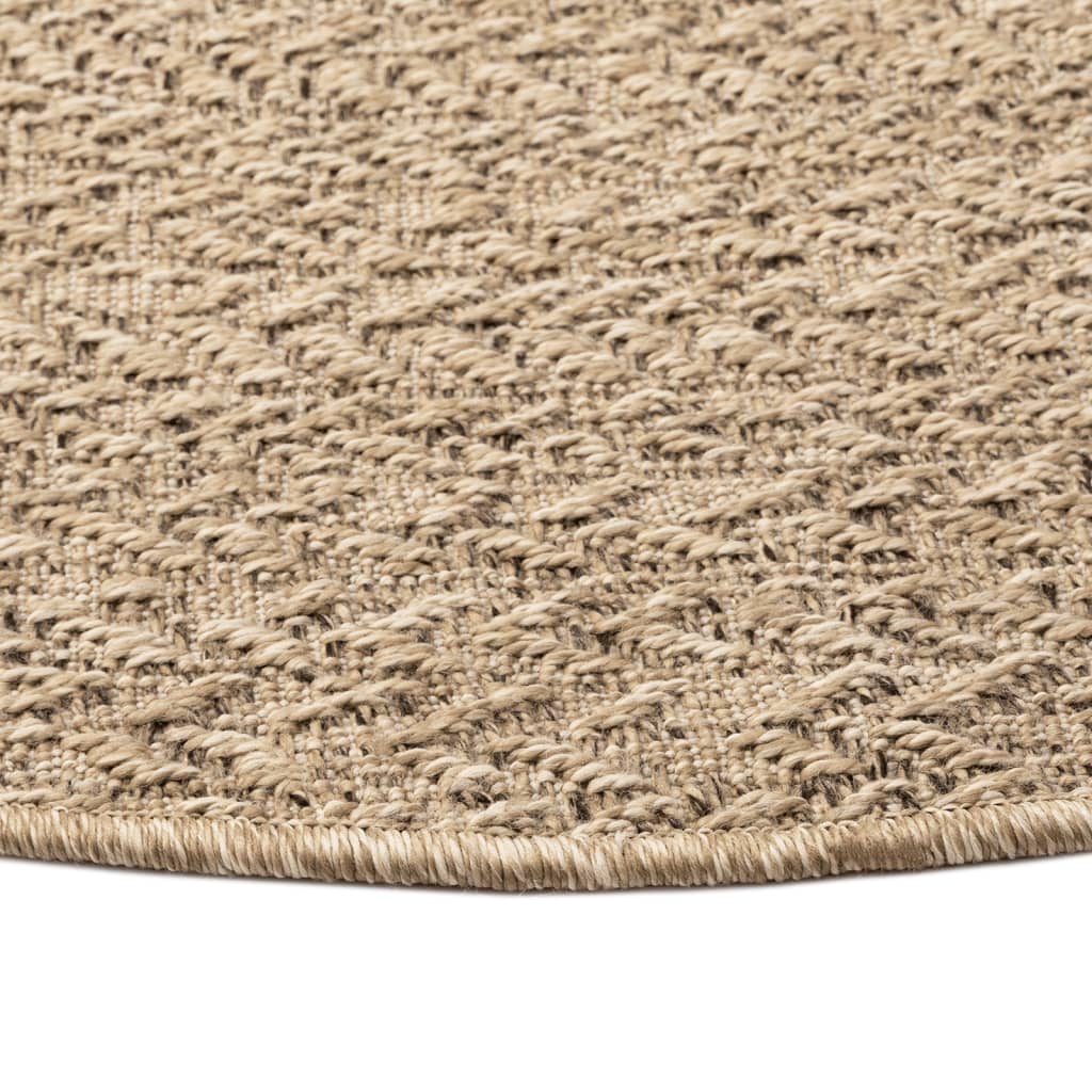Rug ZIZUR Ø 200 cm Jute-Look Indoor and Outdoor