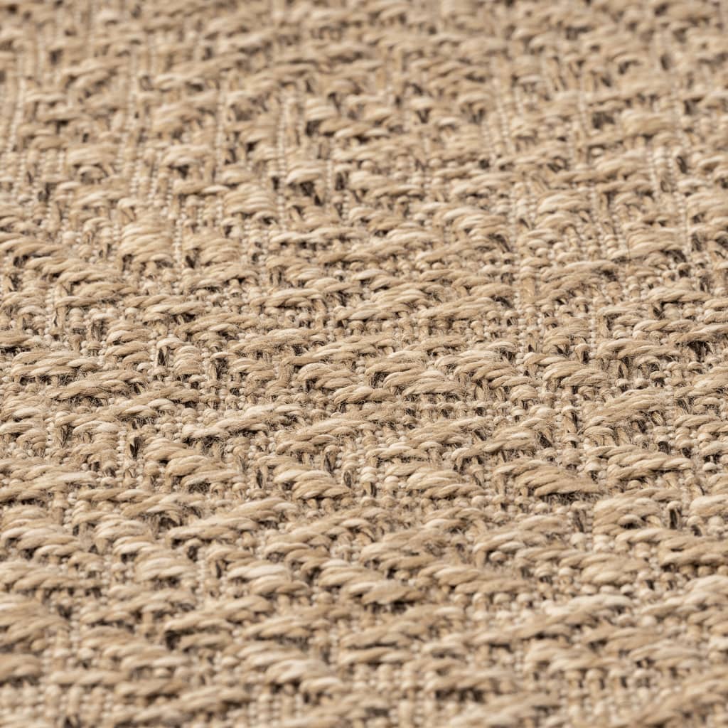 Rug ZIZUR Ø 200 cm Jute-Look Indoor and Outdoor