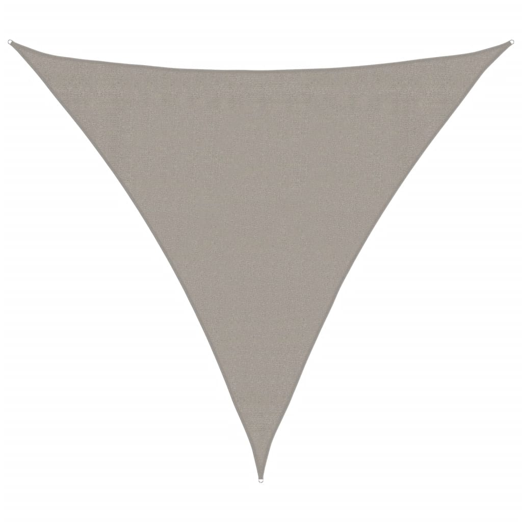 Sonnensegel 160 g/m² Dreieckig Hellgrau 3,6x3,6x3,6 m HDPE