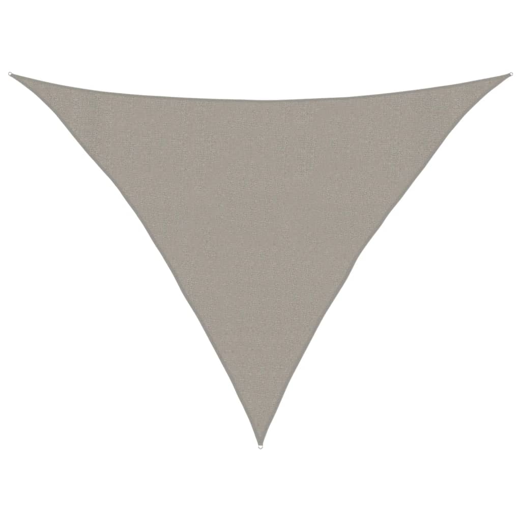 Sonnensegel 160 g/m² Dreieckig Hellgrau 3x3x4,2 m HDPE