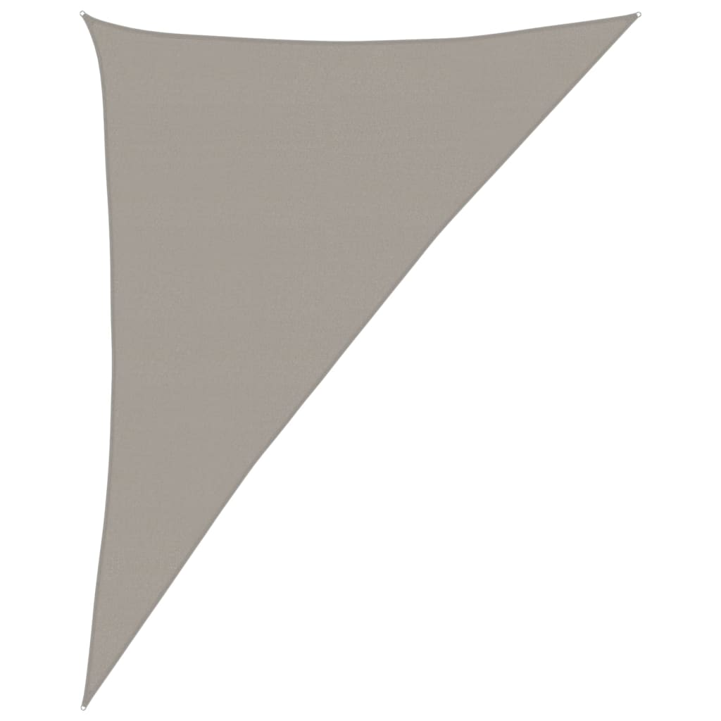 Sonnensegel 160 g/m² Dreieckig Hellgrau 4x5x6,8 m HDPE