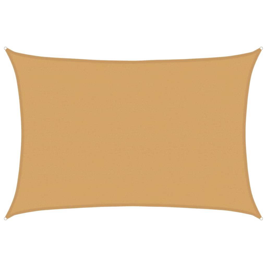 Sonnensegel 160 g/m² Rechteckig Sandfarben 5x7 m HDPE