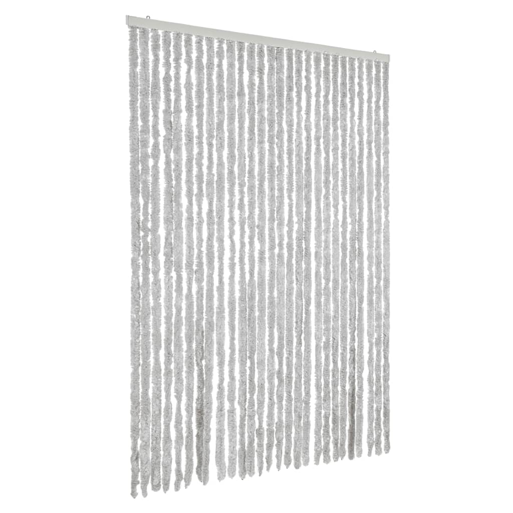 Rideau anti-mouches gris 118x220 cm Chenille
