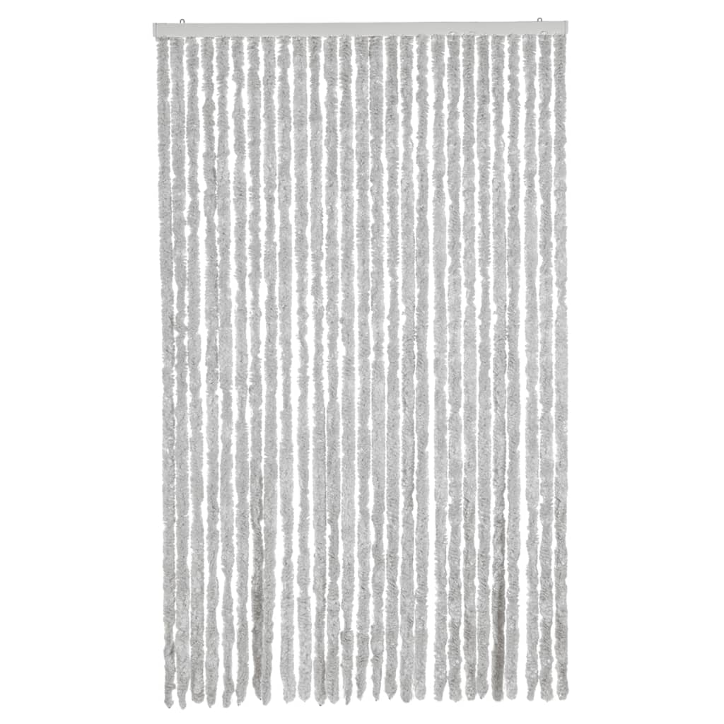Rideau anti-mouches gris 118x220 cm Chenille