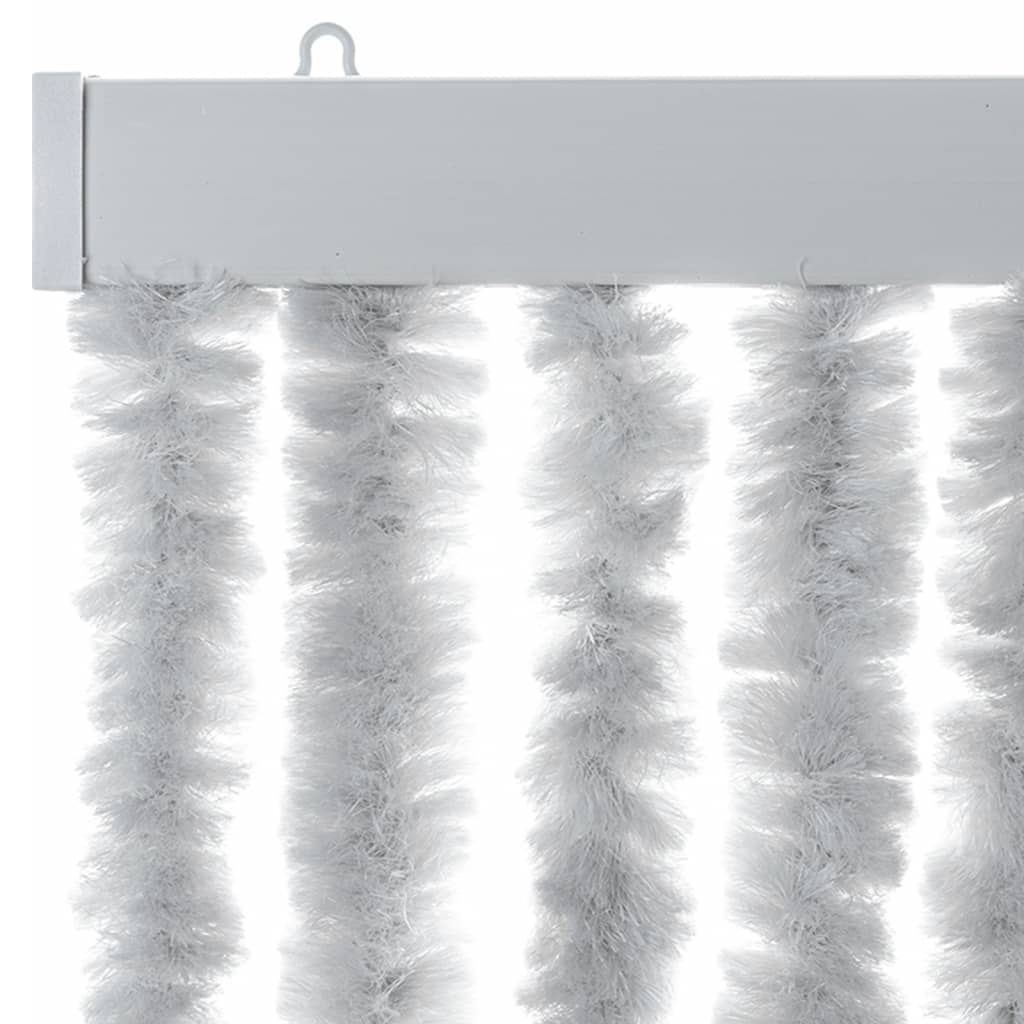 Rideau anti-mouches gris 118x220 cm Chenille