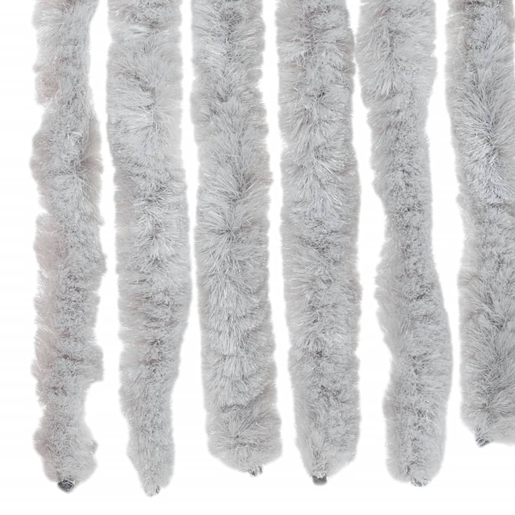 Rideau anti-mouches gris 118x220 cm Chenille