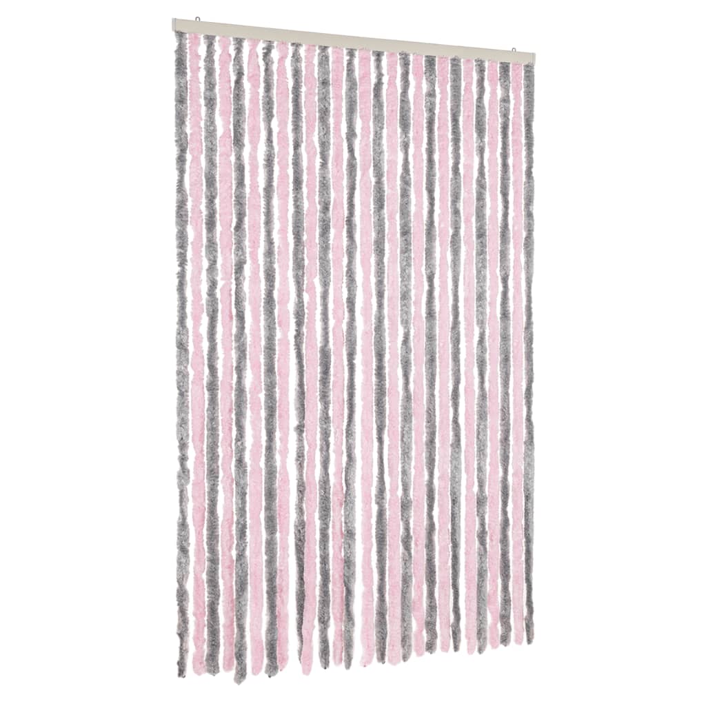 Moustiquaire gris argenté et rose 118x220 cm Chenille