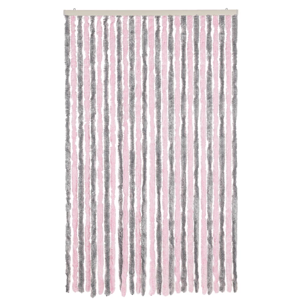Moustiquaire gris argenté et rose 118x220 cm Chenille