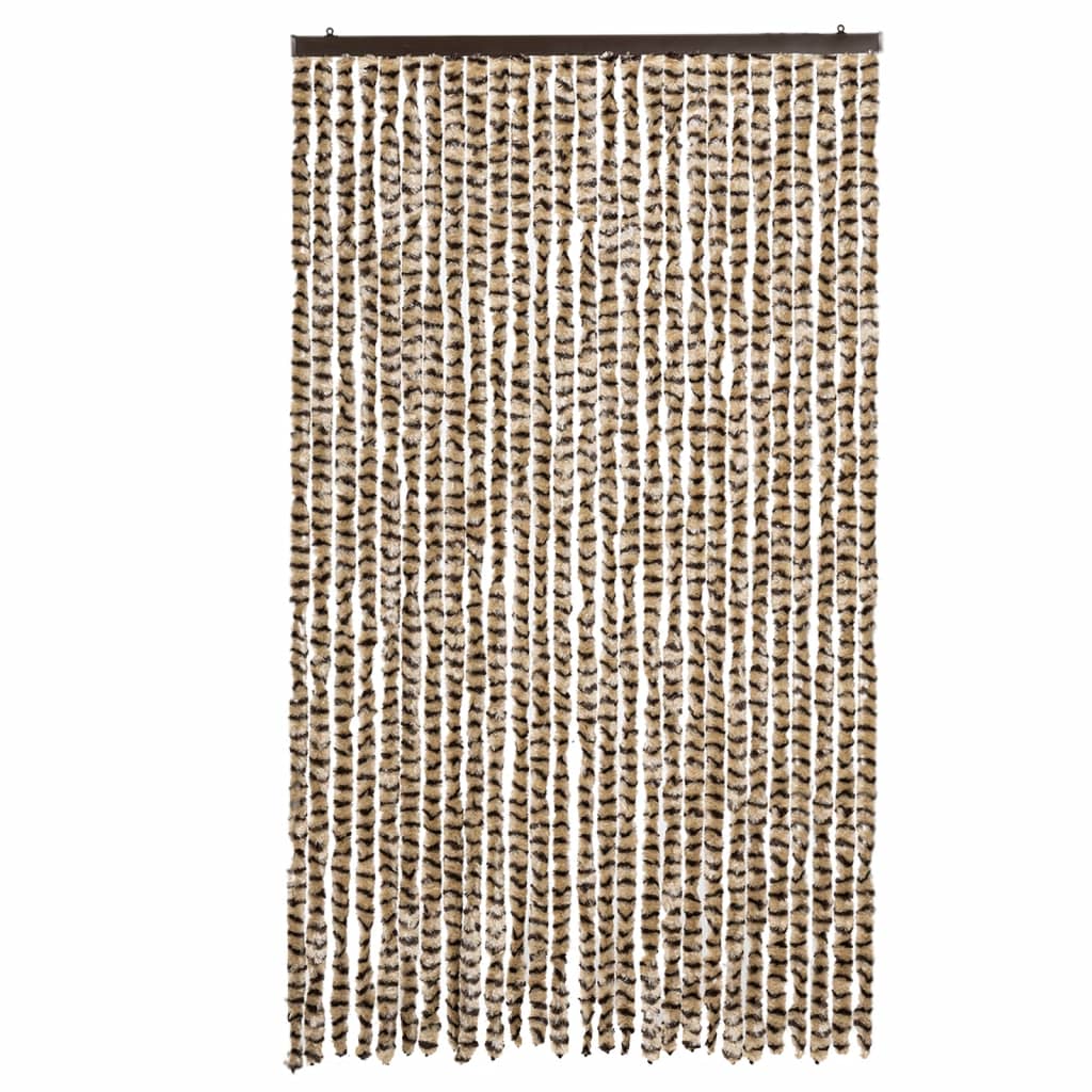 Rideau anti-mouches Beige et Marron 118x220 cm Chenille