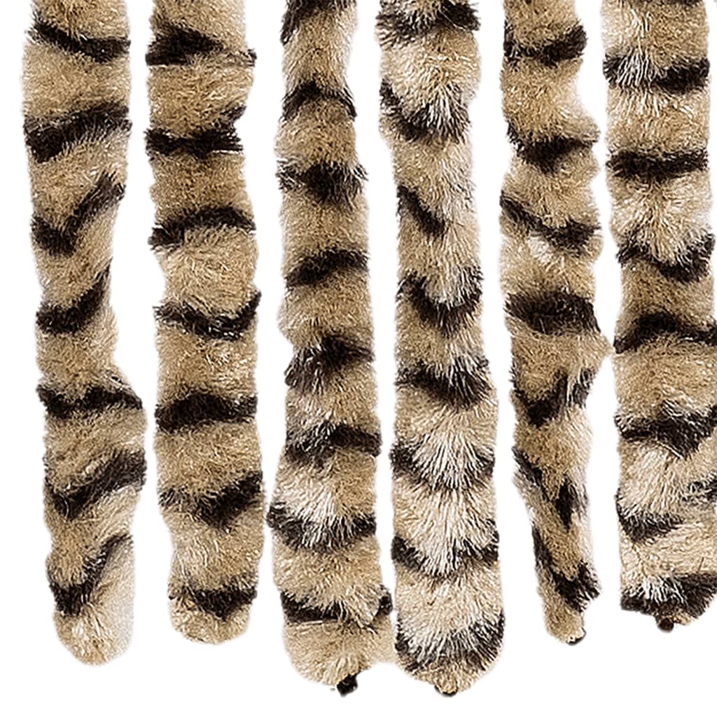 Rideau anti-mouches Beige et Marron 118x220 cm Chenille