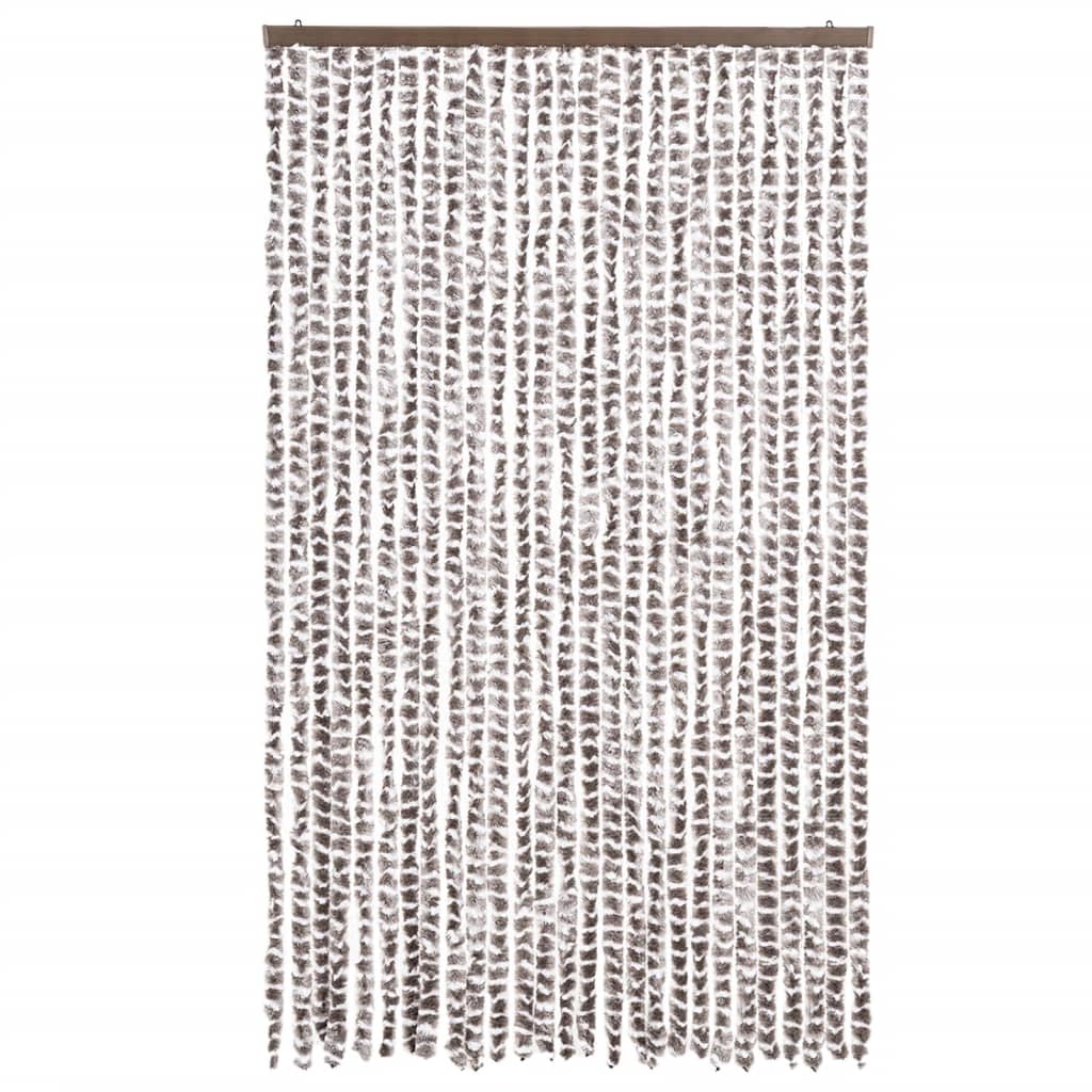 Fly Screen Taupe and White 118x220 cm Chenille