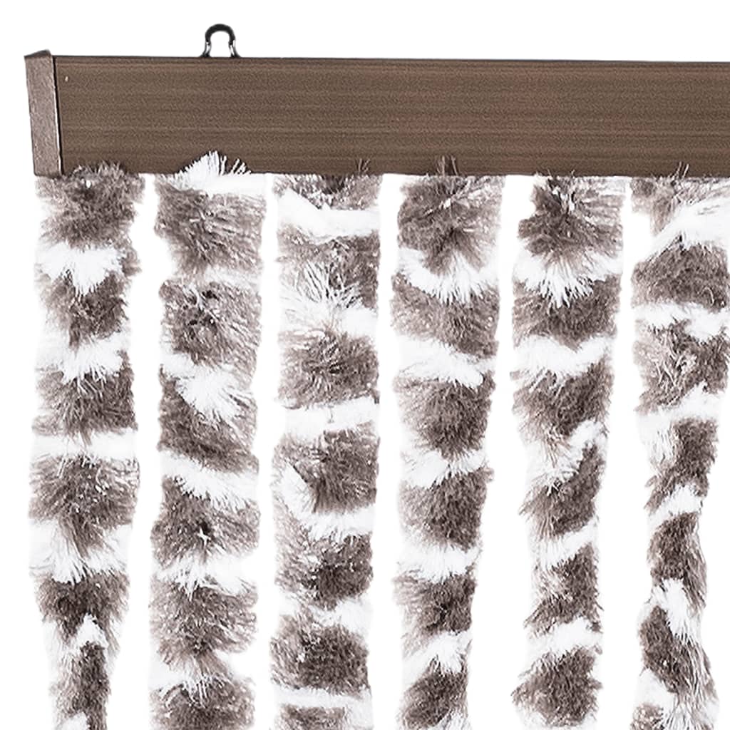 Fly Screen Taupe and White 118x220 cm Chenille