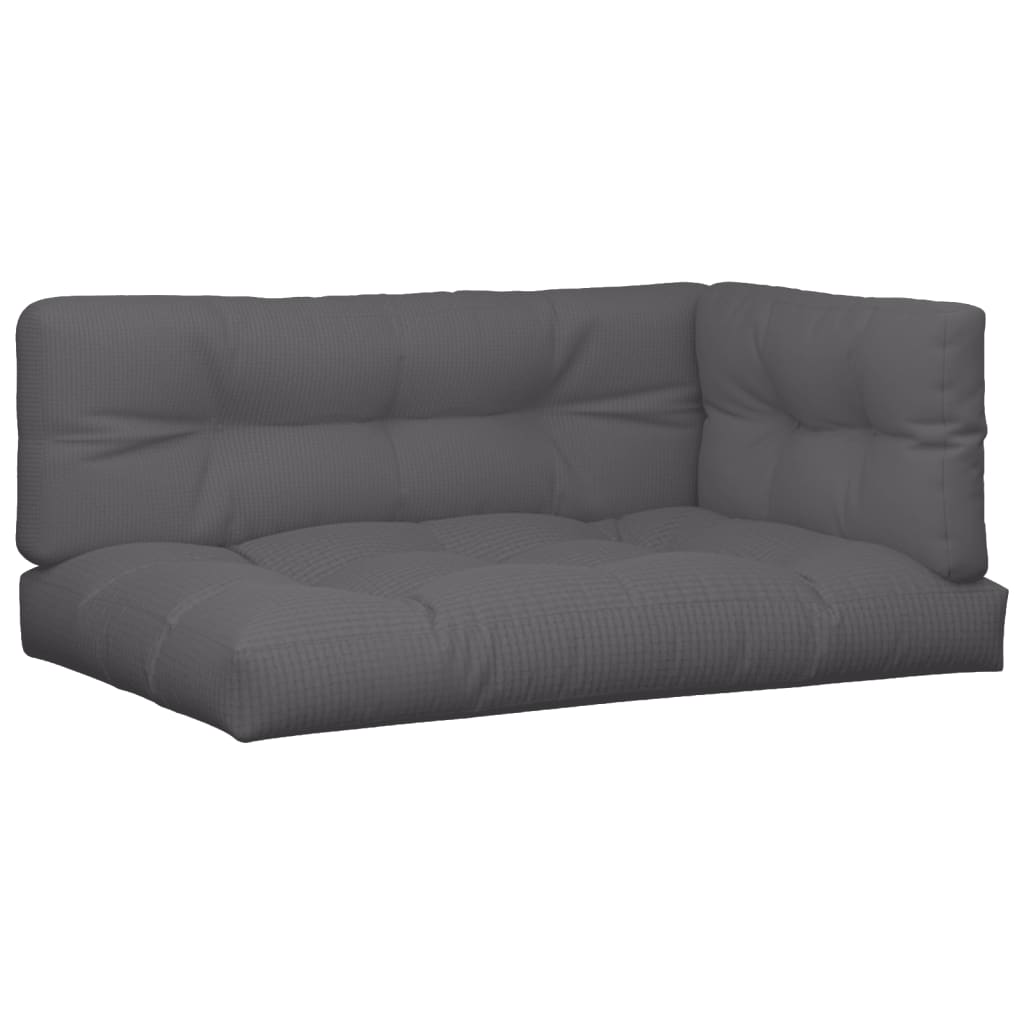 Coussin de palette 3 pièces Tissu anthracite