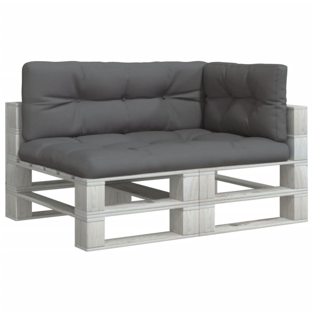Coussin de palette 3 pièces Tissu anthracite