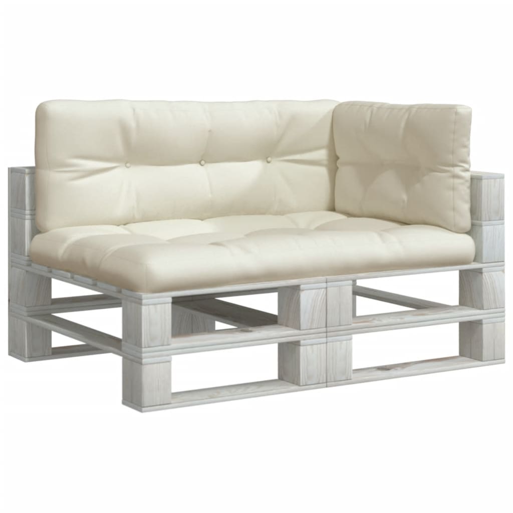 Coussin de palette 3 pièces Tissu crème