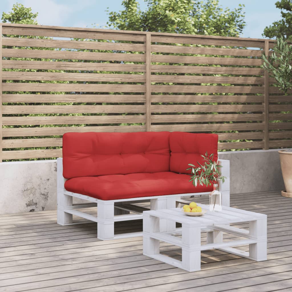 3-piece Pallet Cushion Set, Red Fabric