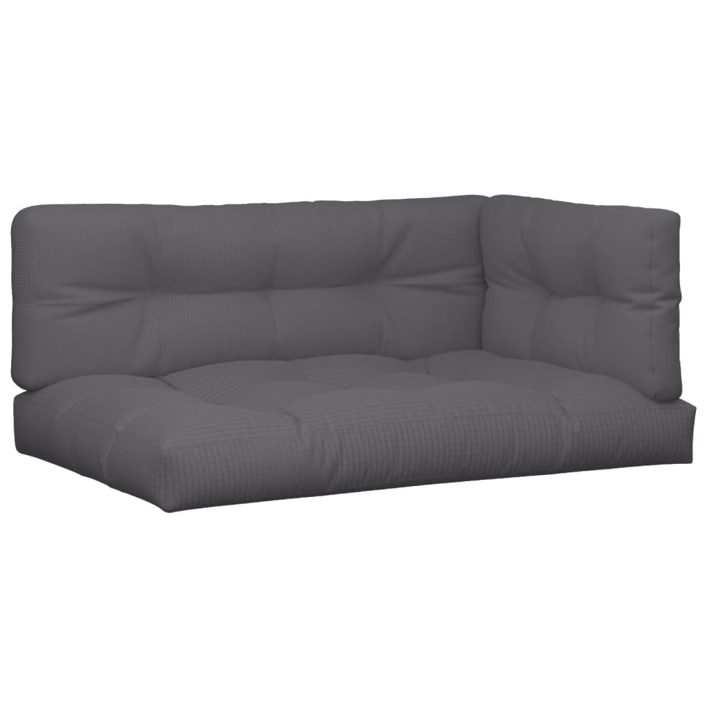 Coussins pour palette 5 pièces en tissu anthracite