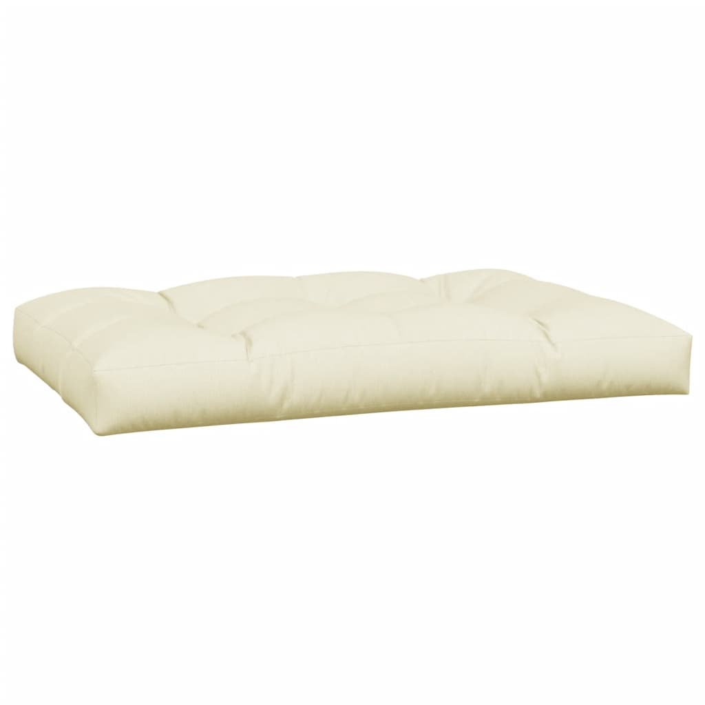 Coussin de palette 5 pièces en tissu crème