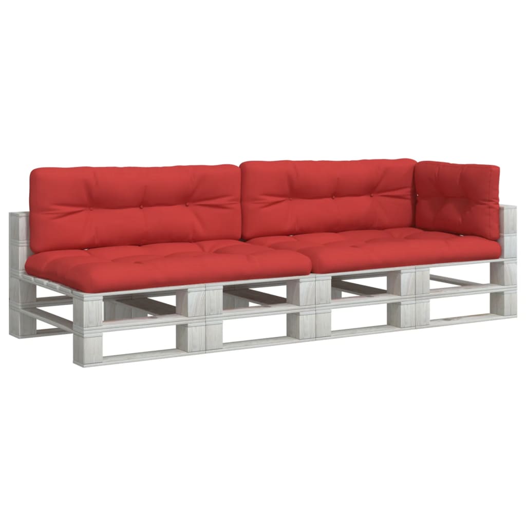 Coussin de palette 5 pièces rouge tissu