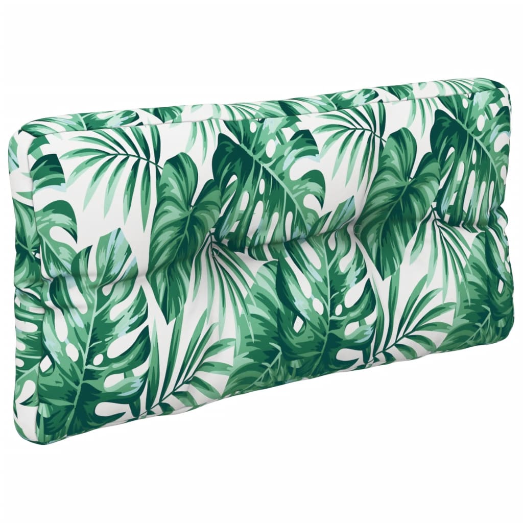 Coussin de palette 5 pièces, tissu à motif feuilles