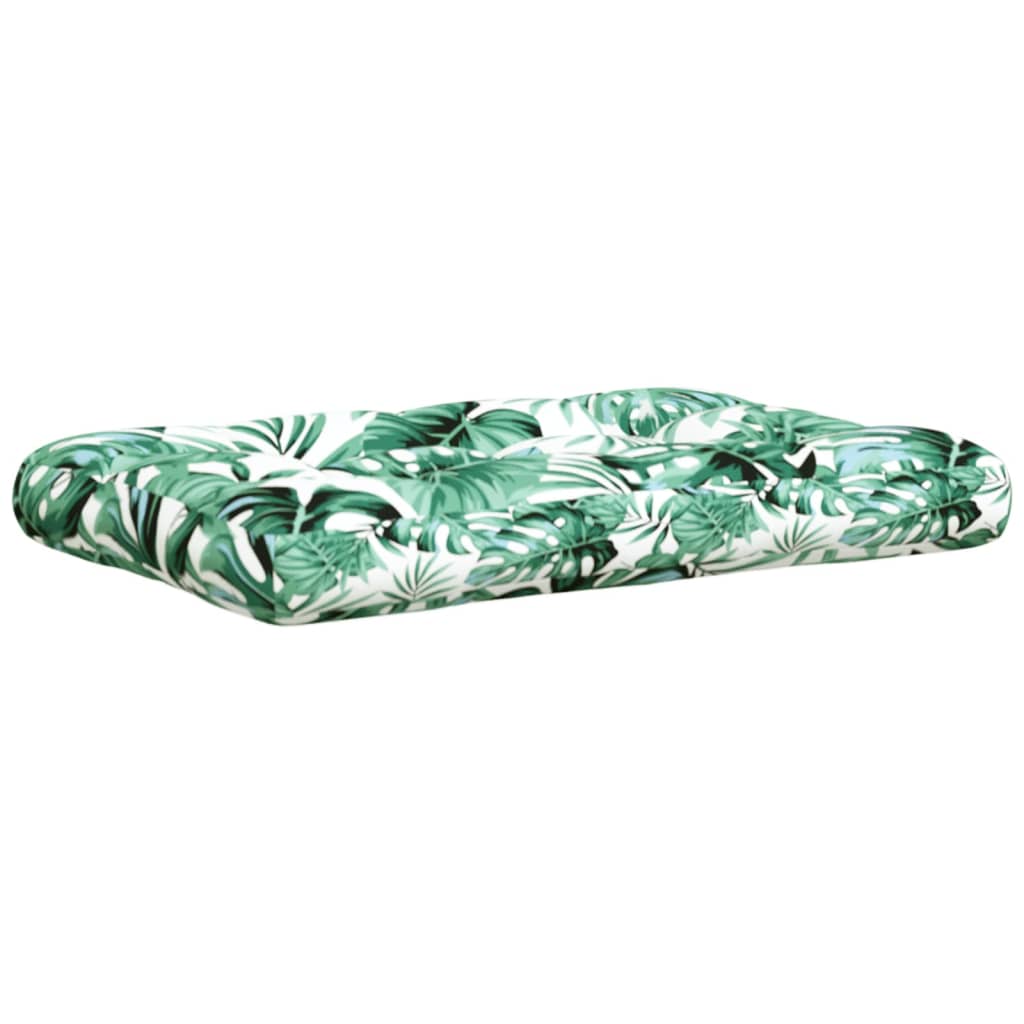 Coussin de palette 5 pièces, tissu à motif feuilles