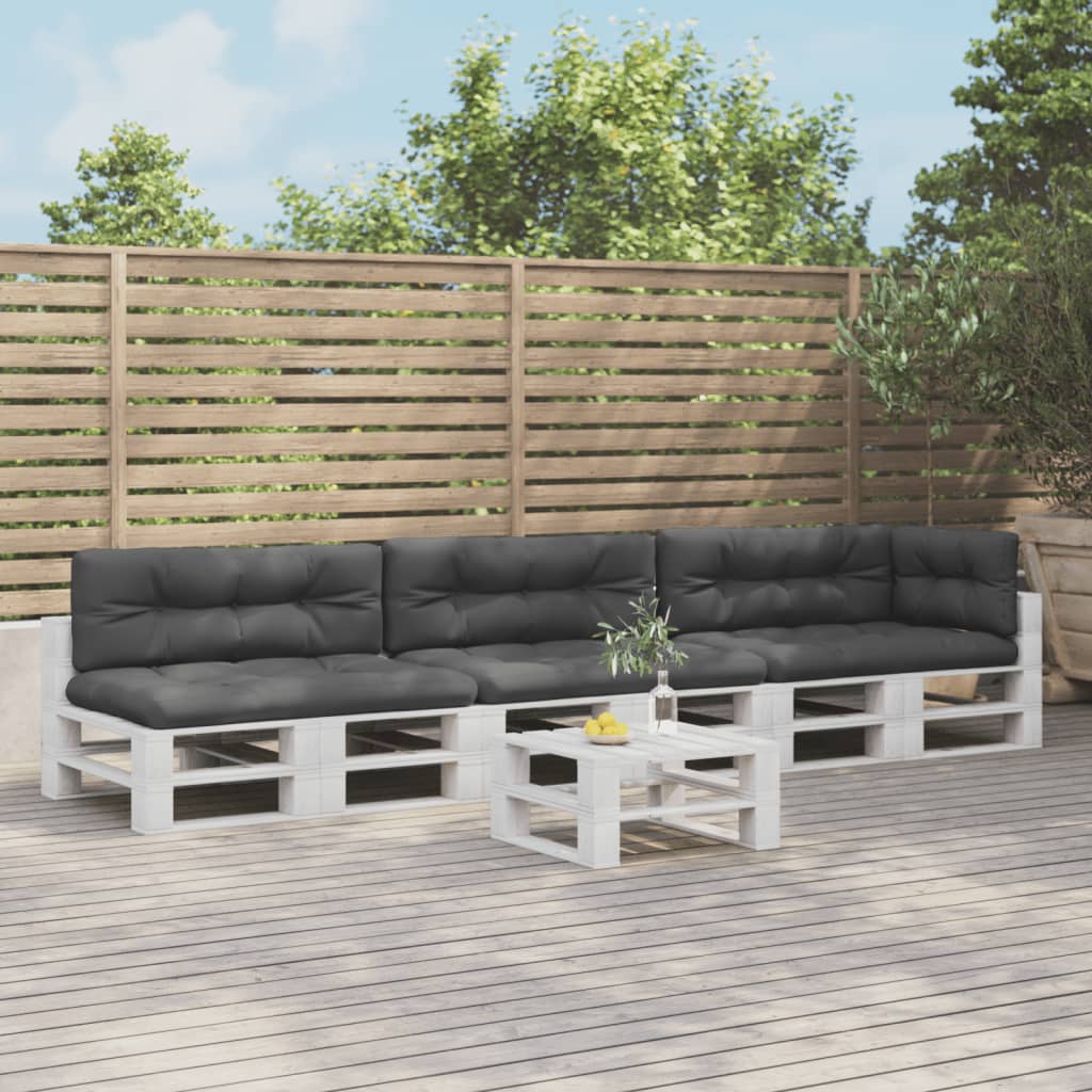 7-Piece Pallet Cushion Set Anthracite Fabric