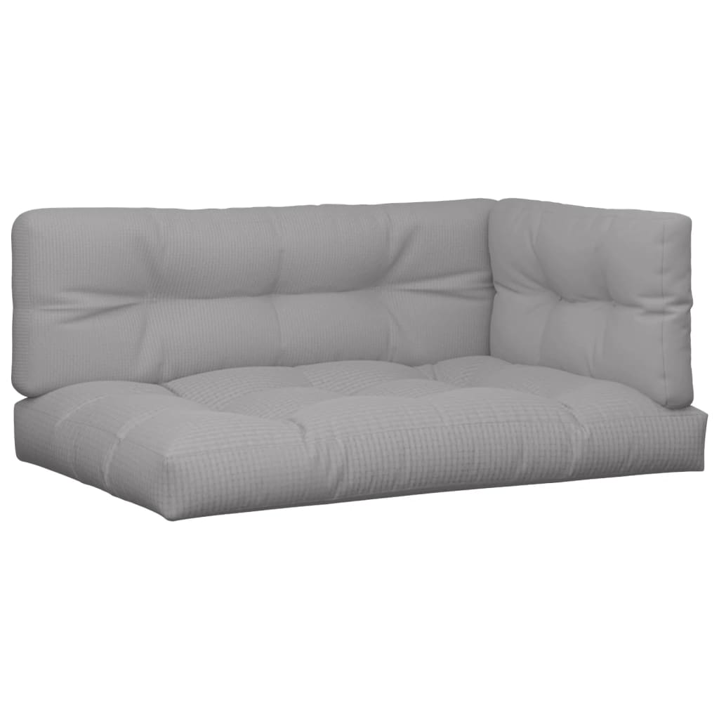 Coussin pour palette, 7 pièces, tissu gris