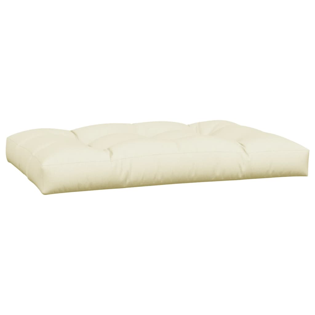 Coussin de palette 7 pièces en tissu crème