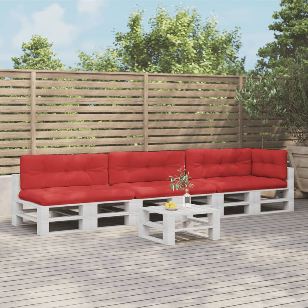 Pallet Cushions 7-piece Red Fabric